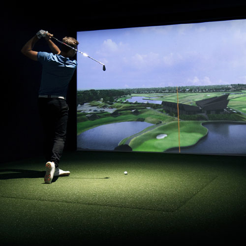 Virtuell golf på 125 olika banor